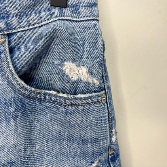 Agolde 90's Mid Rise Loose Fit Size 24 Distressed Baggy 100% Cotton Button Fly - Picture 9 of 16